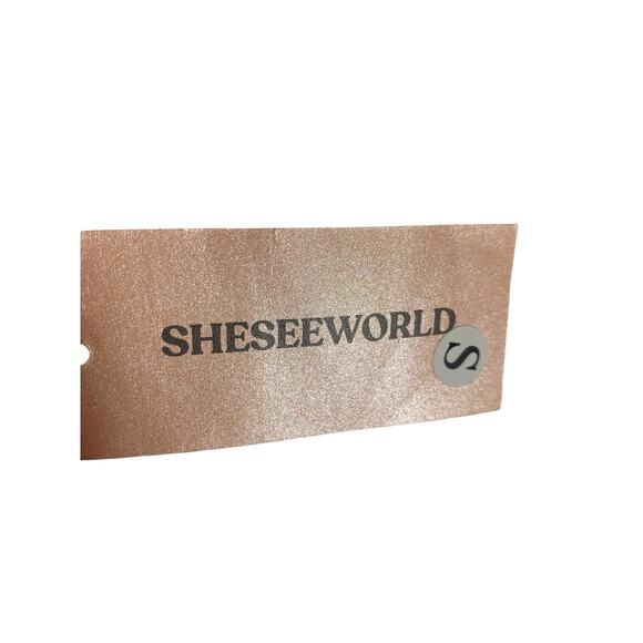 NWT Sheseeworld Deep V-cut backless mini dress Black Size Small - Picture 6 of 6